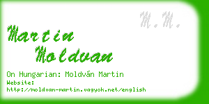 martin moldvan business card