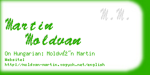 martin moldvan business card